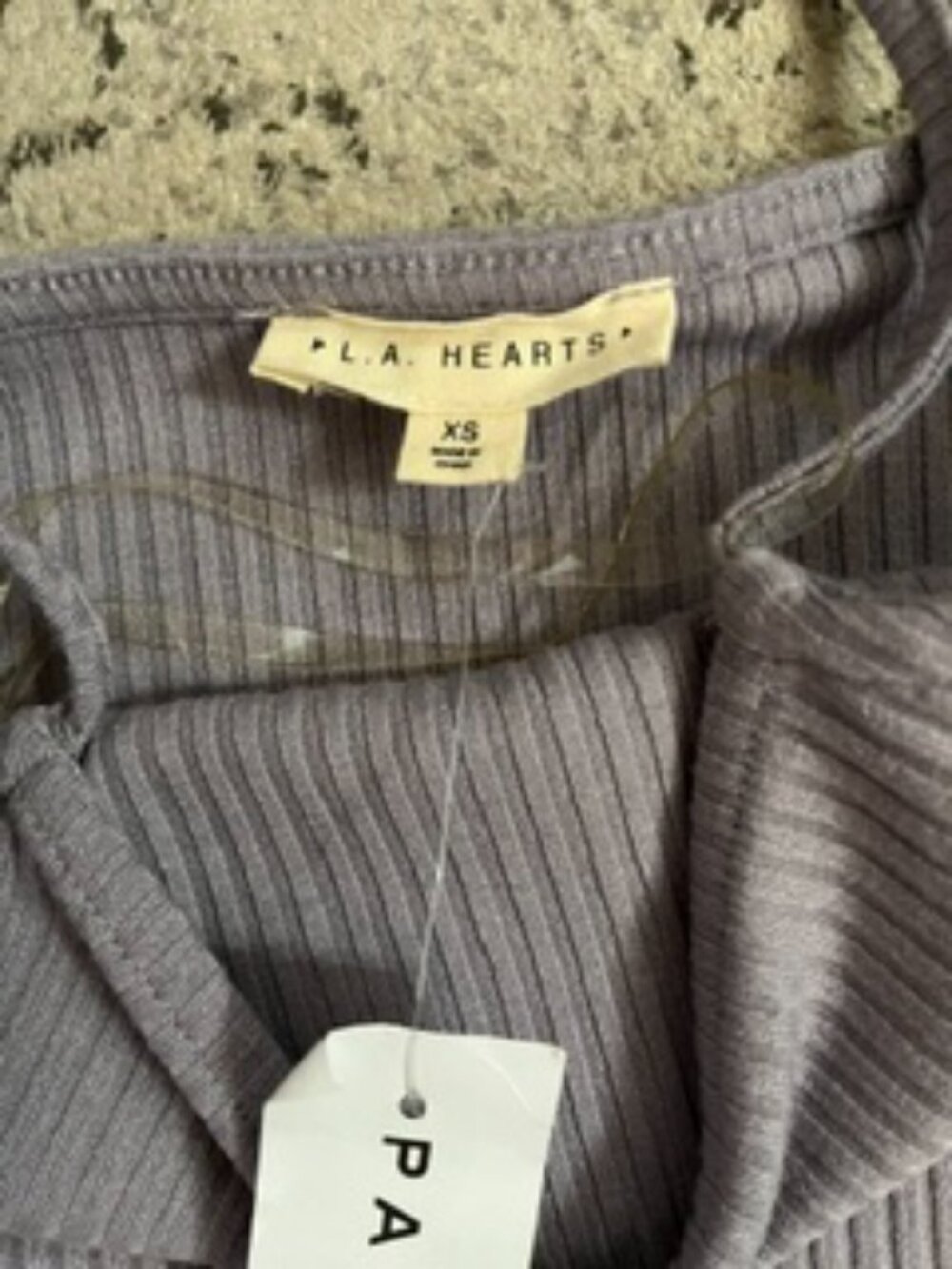 🧡3/$15  NWT Pacsun L.A. Hearts Bodycon Lavender Mini Dress Tie-Up Straps XS - Picture 4 of 6